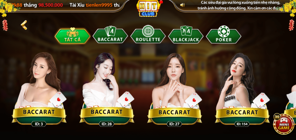 Các trò chơi Live Casino có sẵn tại Hitclub Các trò chơi Live Casino có sẵn tại Hitclub