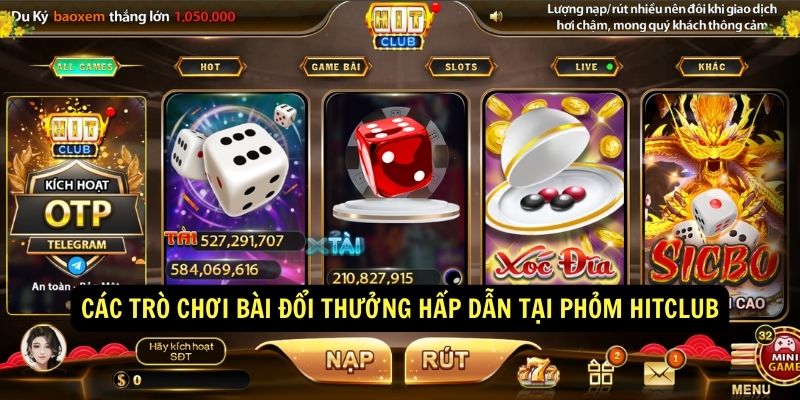 Các trò chơi bài đổi thưởng hấp dẫn tại Phỏm Hitclub Các trò chơi bài đổi thưởng hấp dẫn tại Phỏm Hitclub